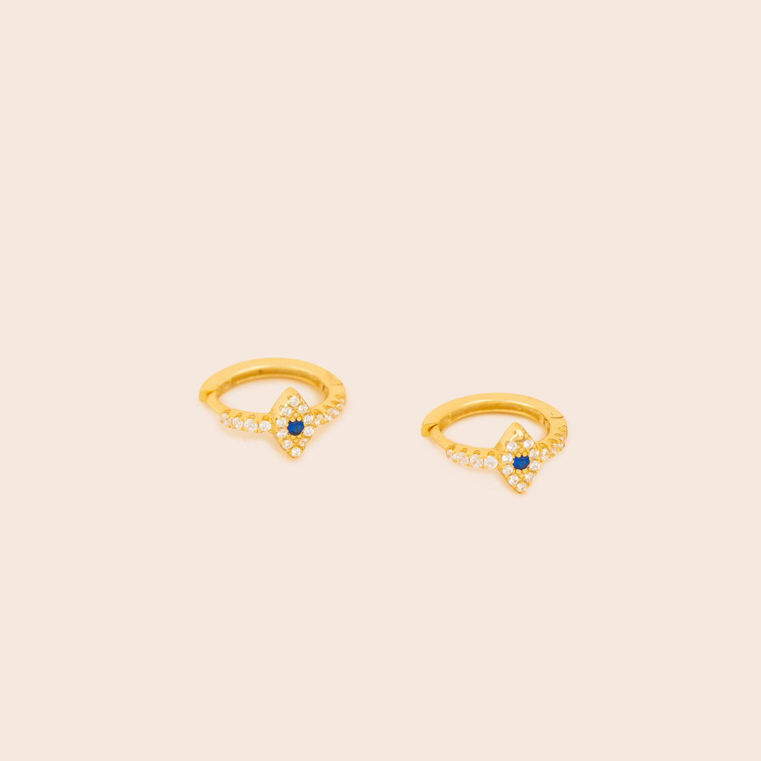 Evil Eye Pavé CZ Huggie Earrings - Gemlet