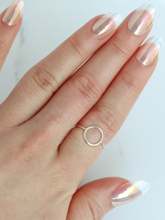 Load image into Gallery viewer, Full Circle - Sterling Silver Stacking Ring - Gemlet
