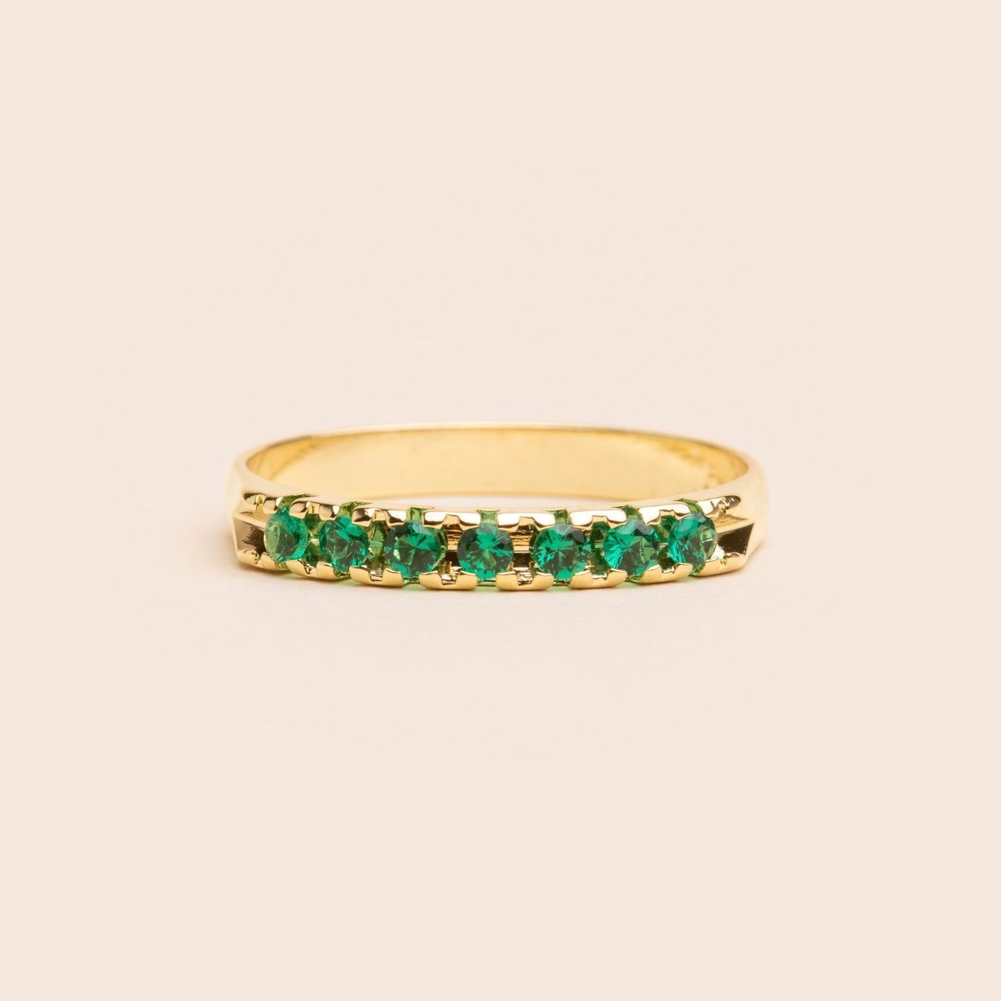 Gold Emerald Bar Ring - Gemlet