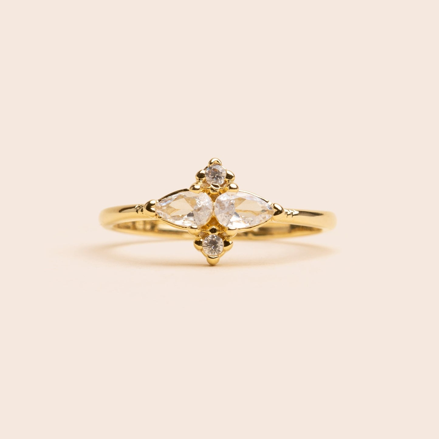 Gold Vintage Flower Ring - Gemlet
