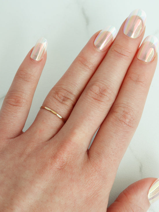 Load image into Gallery viewer, Hammered - Gold Filled Stacking Ring - Gemlet
