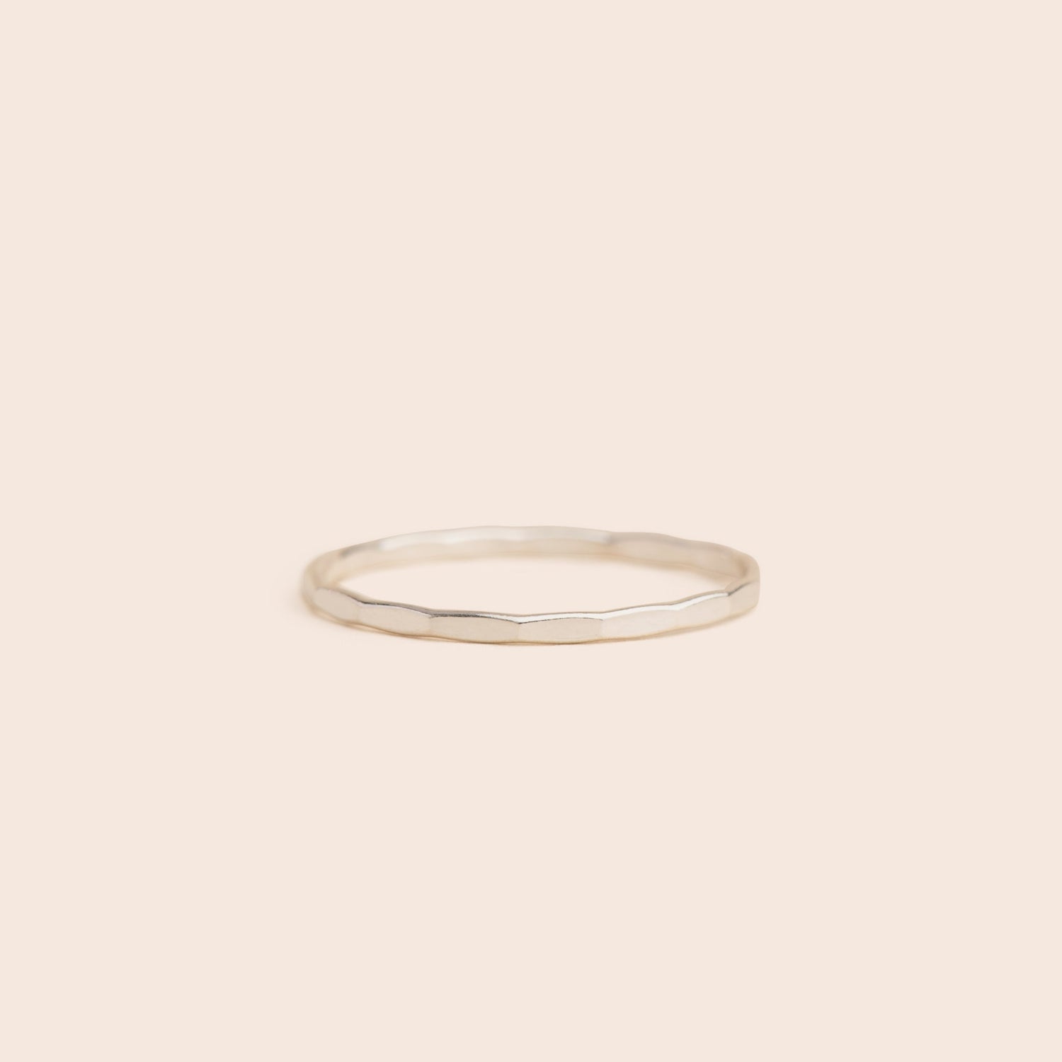 Hammered - Sterling Silver Stacking Ring - Gemlet