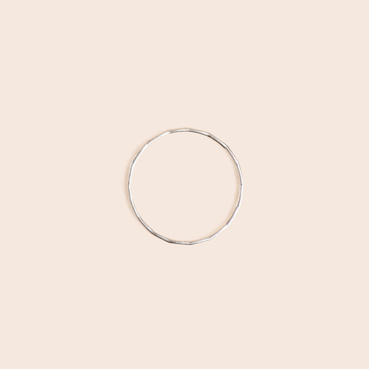 Hammered - Sterling Silver Stacking Ring - Gemlet