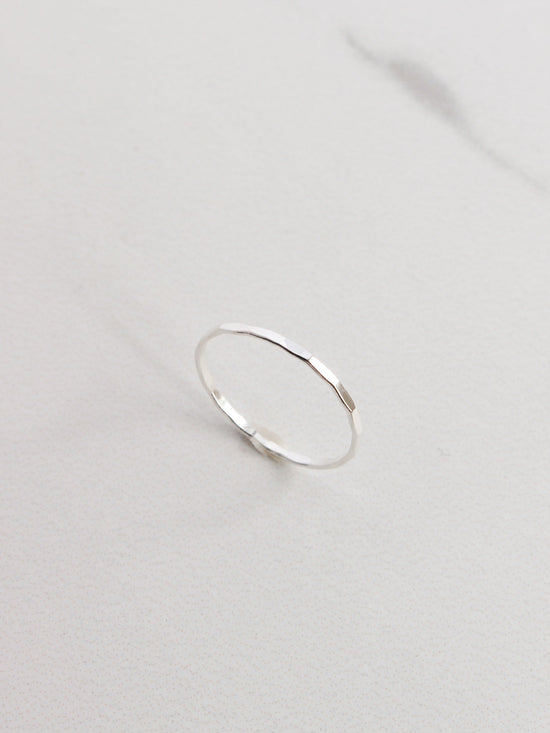 Load image into Gallery viewer, Hammered - Sterling Silver Stacking Ring - Gemlet

