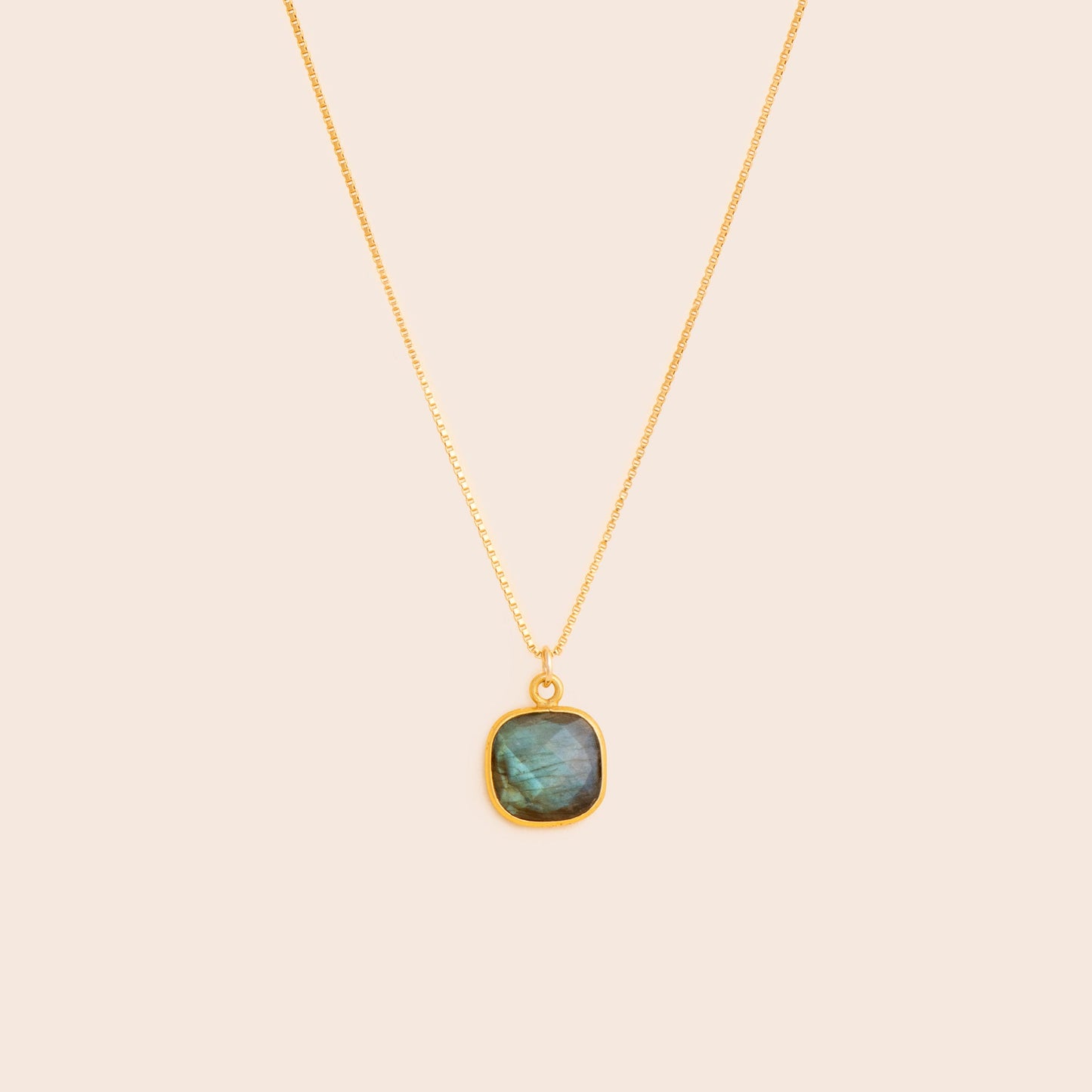 Load image into Gallery viewer, Labradorite Cushion Cut Necklace - Gemlet
