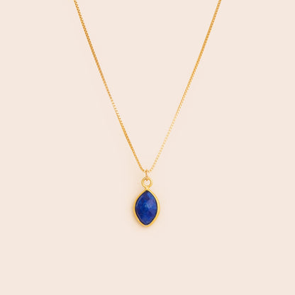 Lapis Lazuli Marquise Necklace - Gemlet