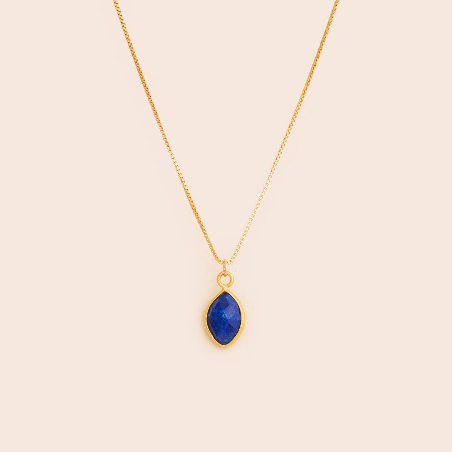 Lapis Lazuli Marquise Necklace - Gemlet