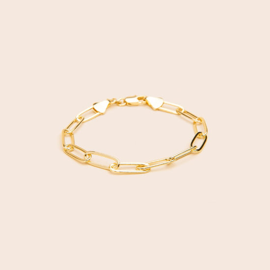 Large Paperclip Chain Bracelet in Gold - Gemlet