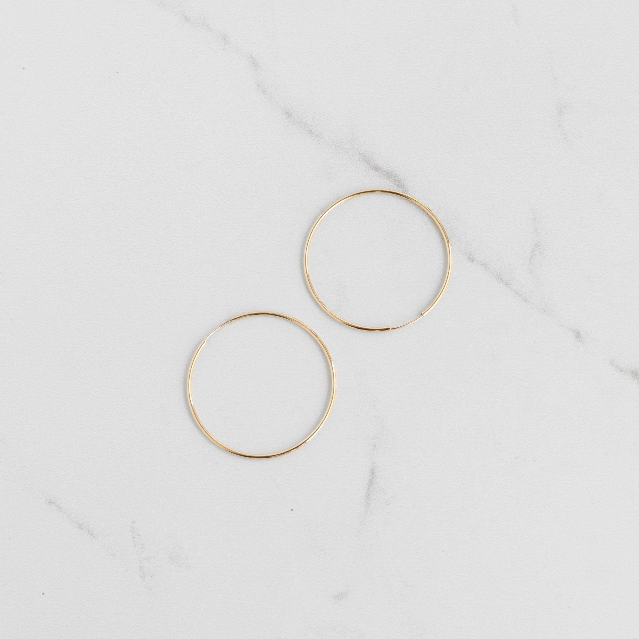 Large Sleeper Hoop Earrings - Gemlet