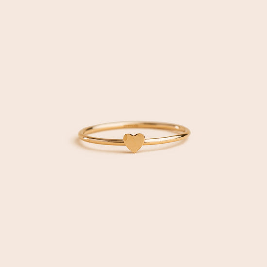 Mini Heart - Gold Filled Stacking Ring - Gemlet