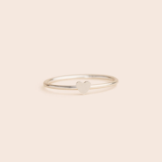 Mini Heart - Sterling Silver Stacking Ring - Gemlet