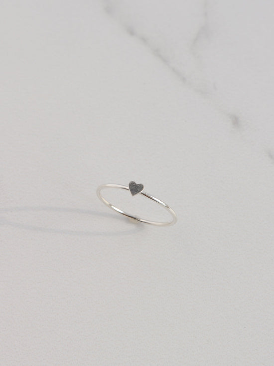 Mini Heart - Sterling Silver Stacking Ring - Gemlet