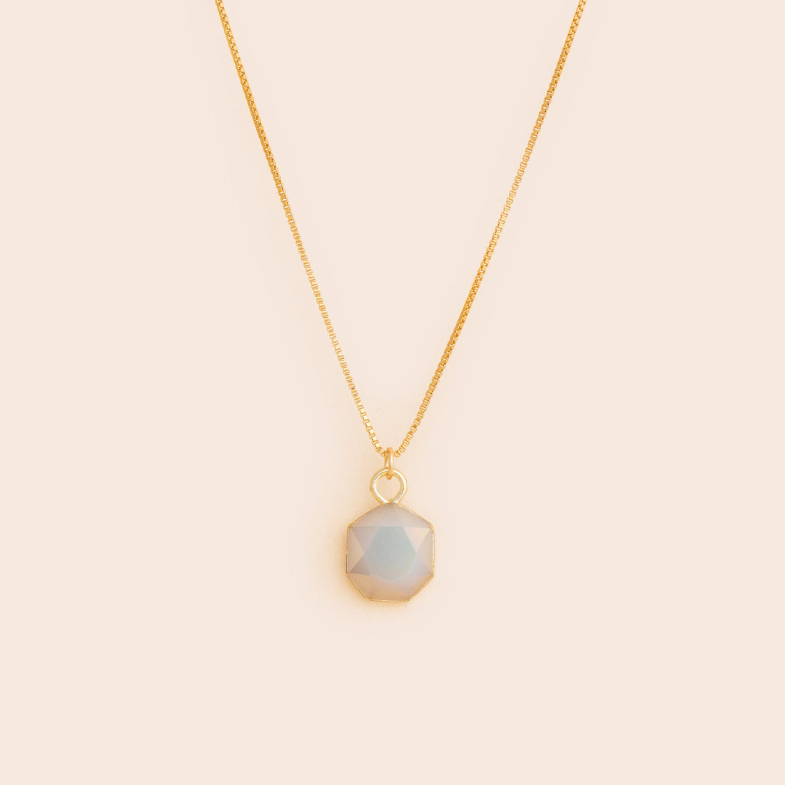 Moonlight Heptagon Agate Necklace - Gemlet