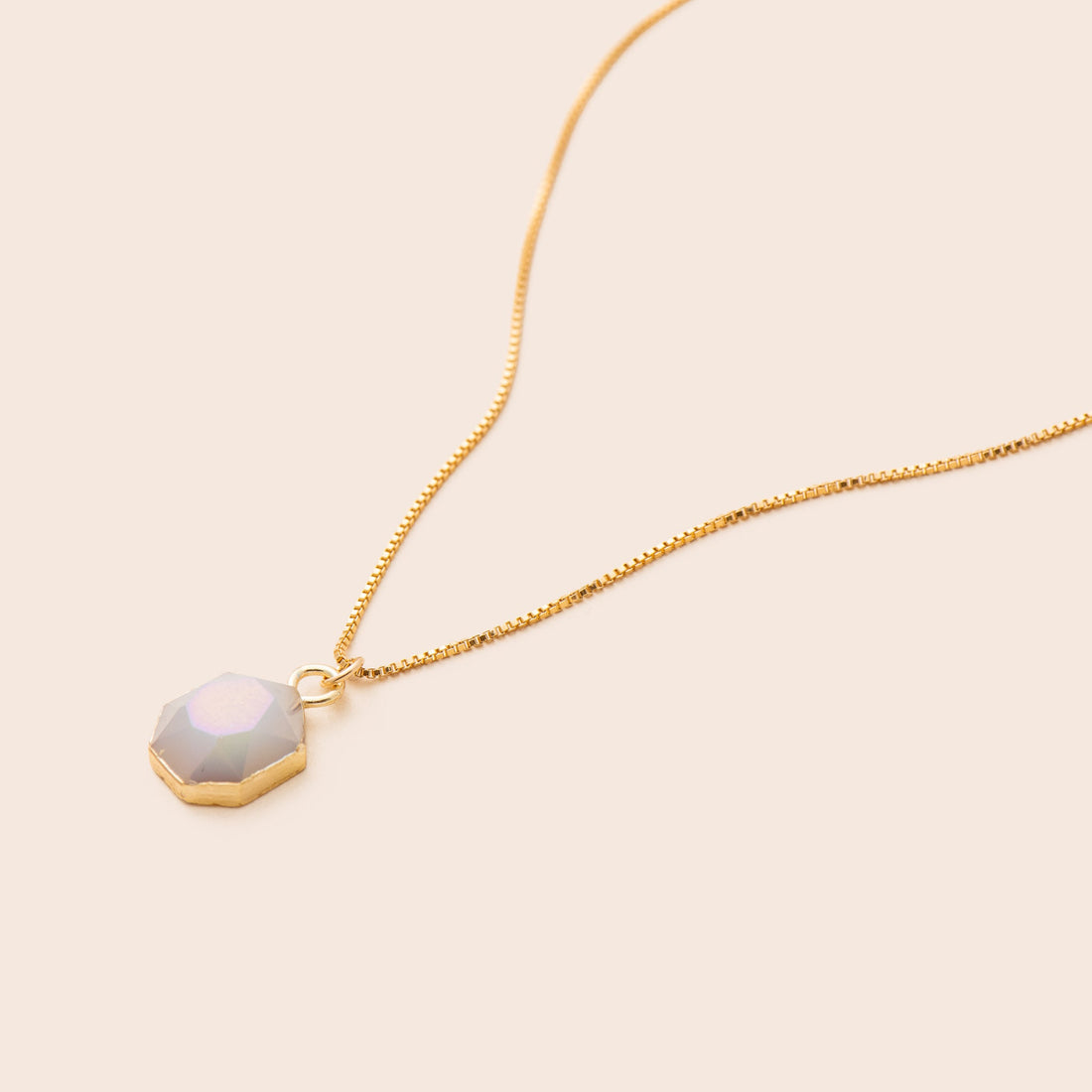 Moonlight Heptagon Agate Necklace - Gemlet