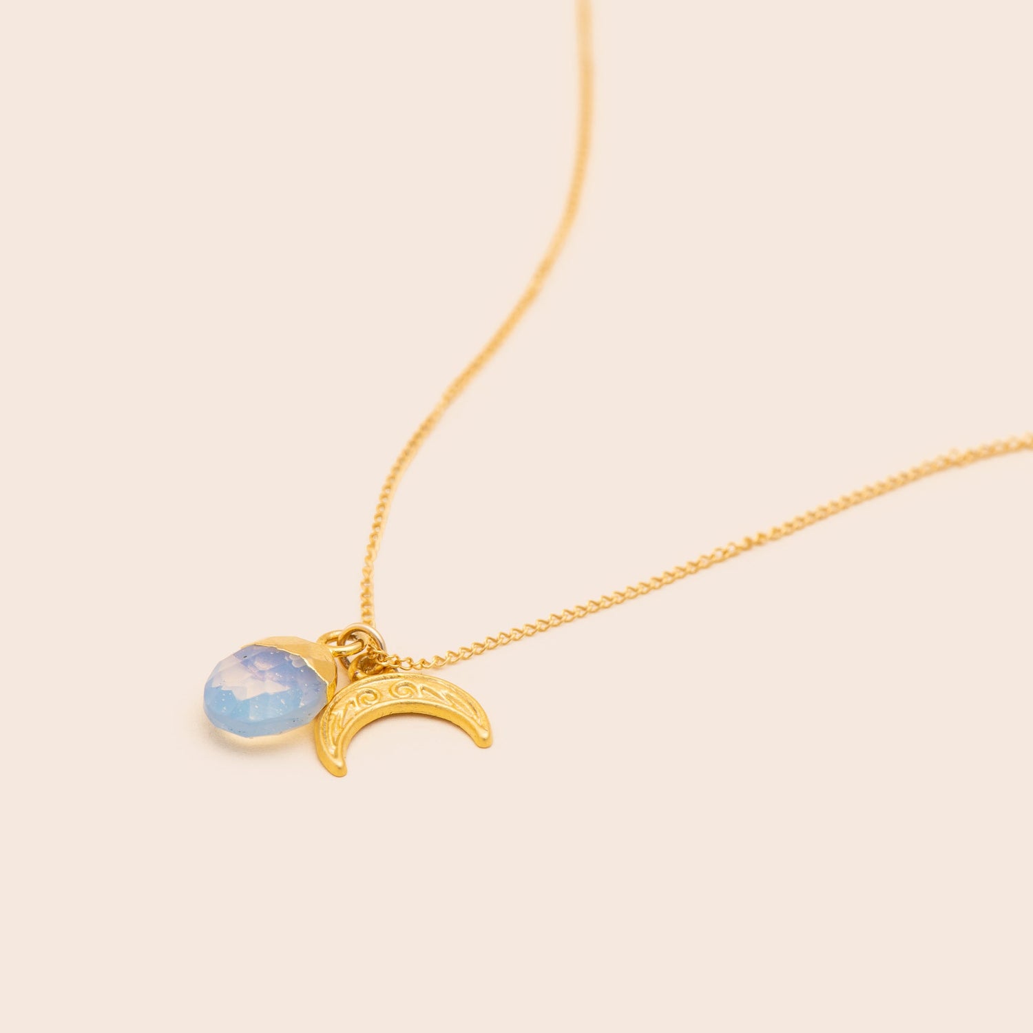 Moonstone Gem Drop Necklace - Gemlet