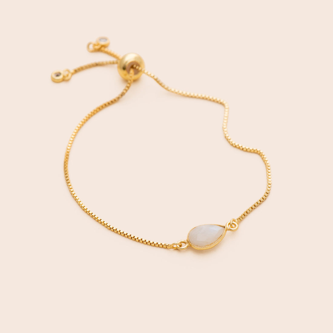 Moonstone Gemstone Adjustable Bracelet - Gemlet