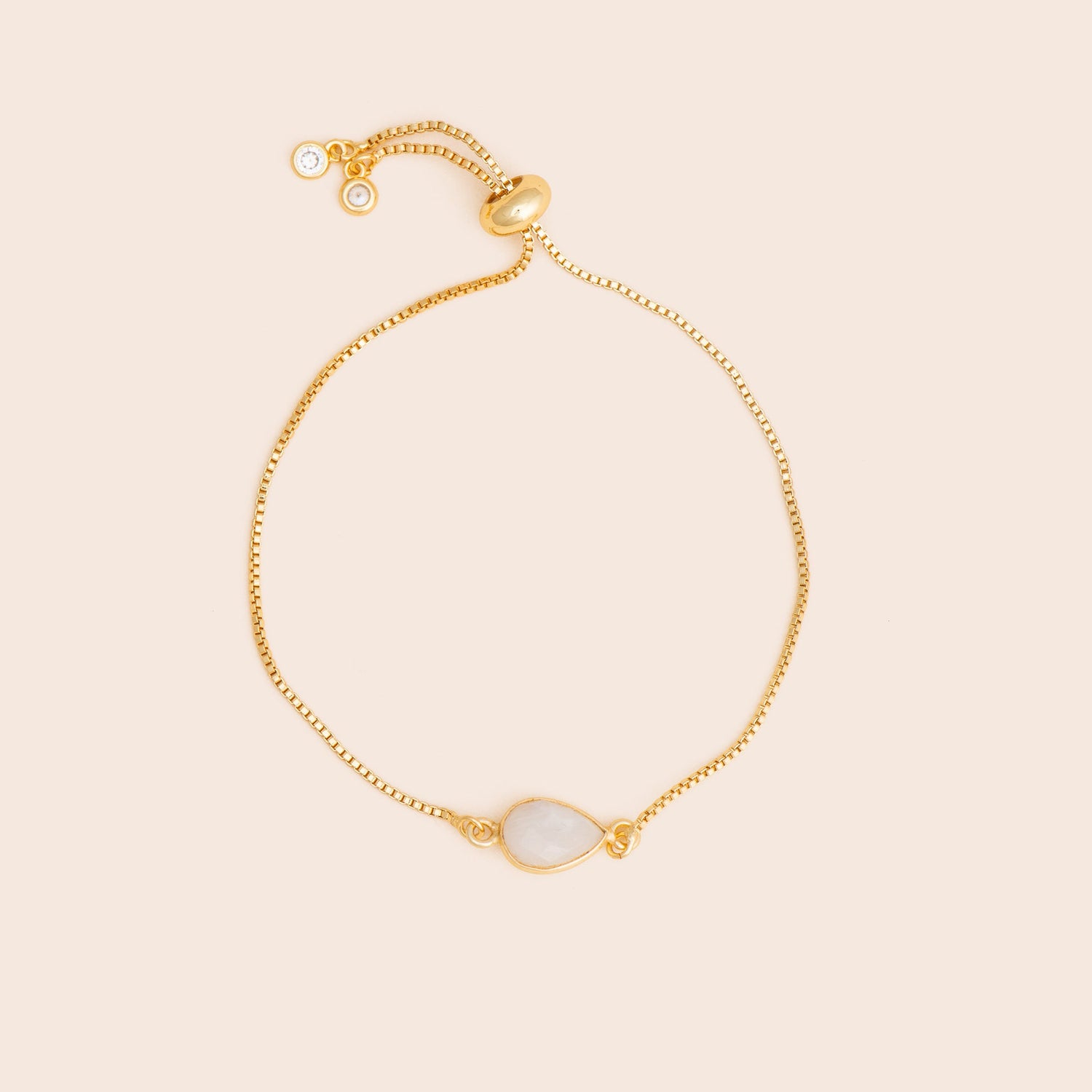 Moonstone Gemstone Adjustable Bracelet - Gemlet