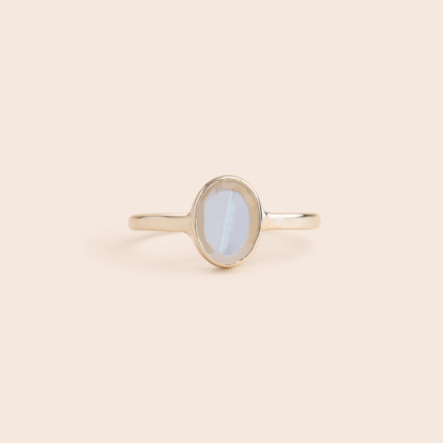 Load image into Gallery viewer, Moonstone Large Oval Sterling Silver Ring - Gemlet
