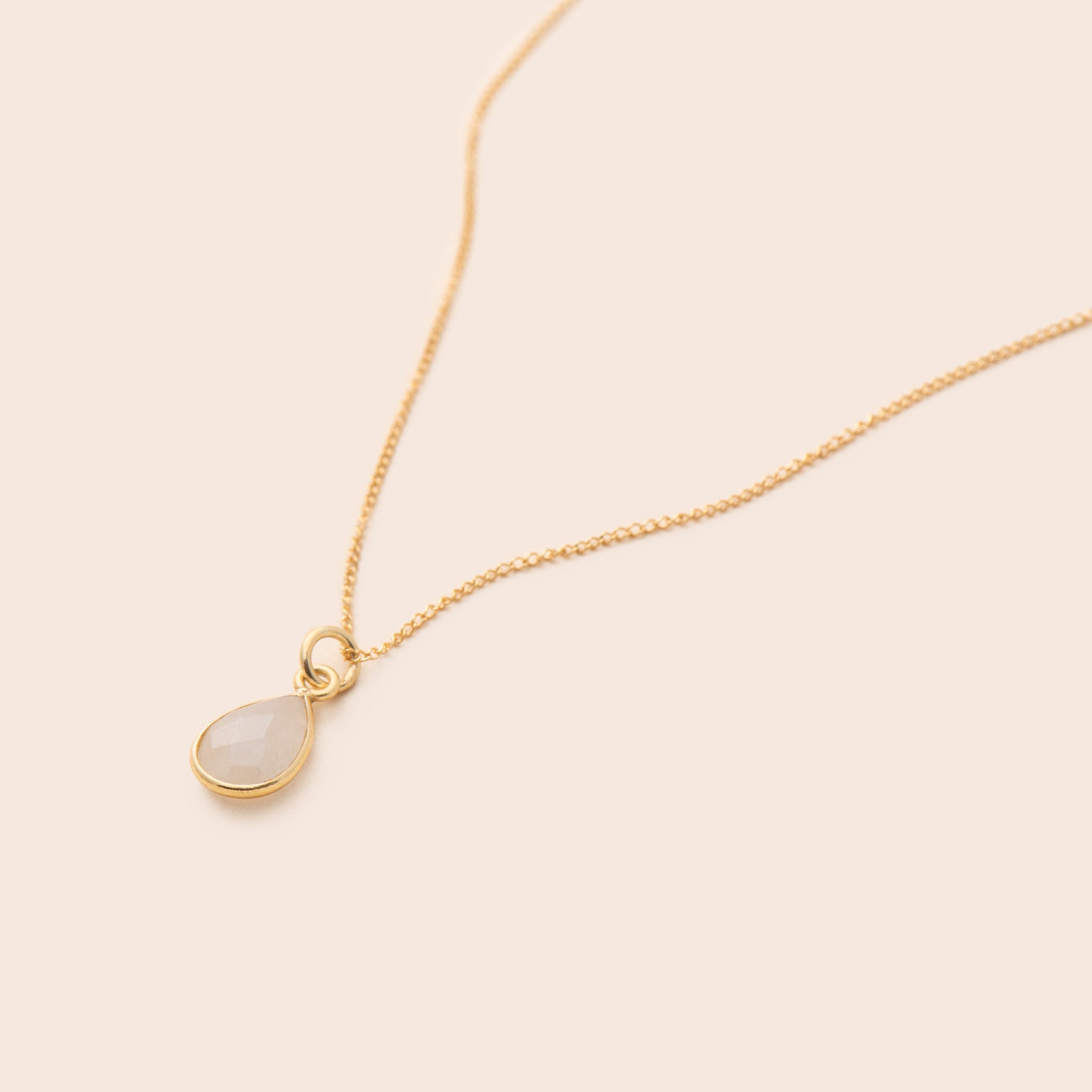 Moonstone Teardrop Necklace - Gemlet