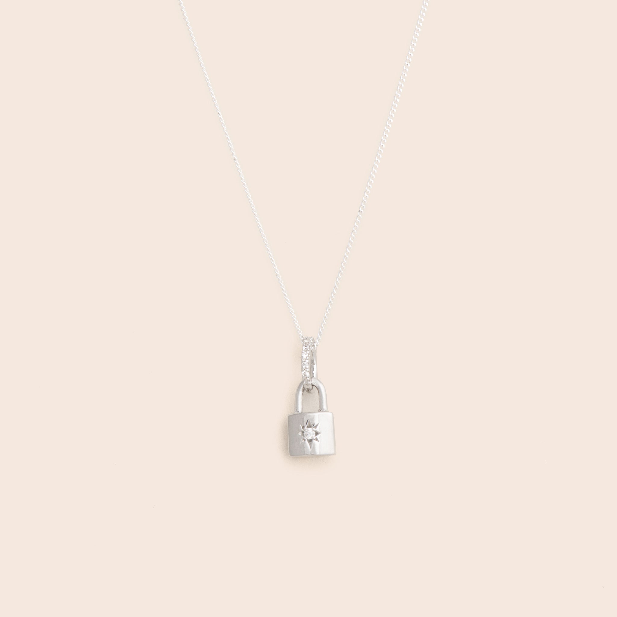 Northern Star Padlock Necklace - Sterling Silver - Gemlet