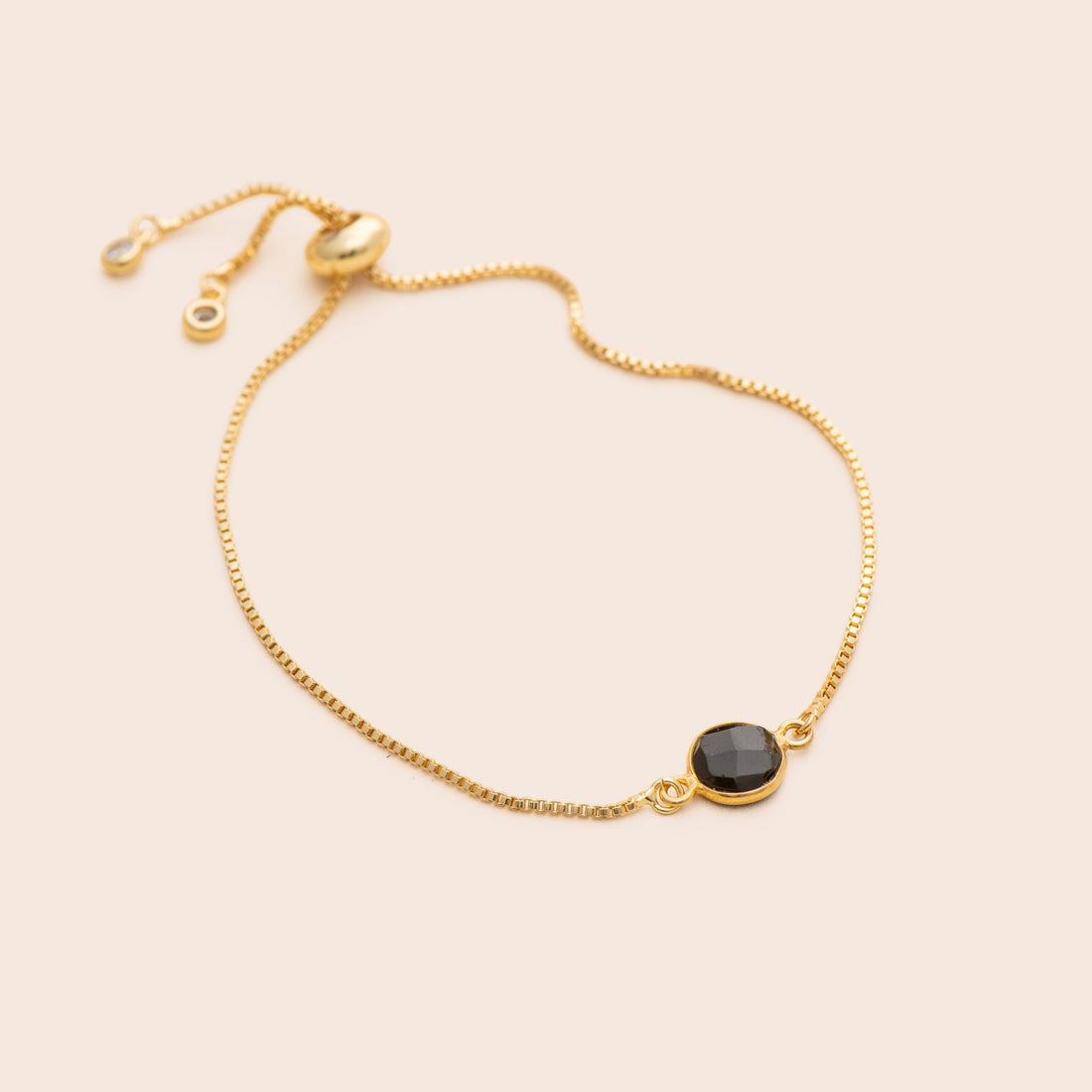 Onyx Gemstone Adjustable Bracelet - Gemlet