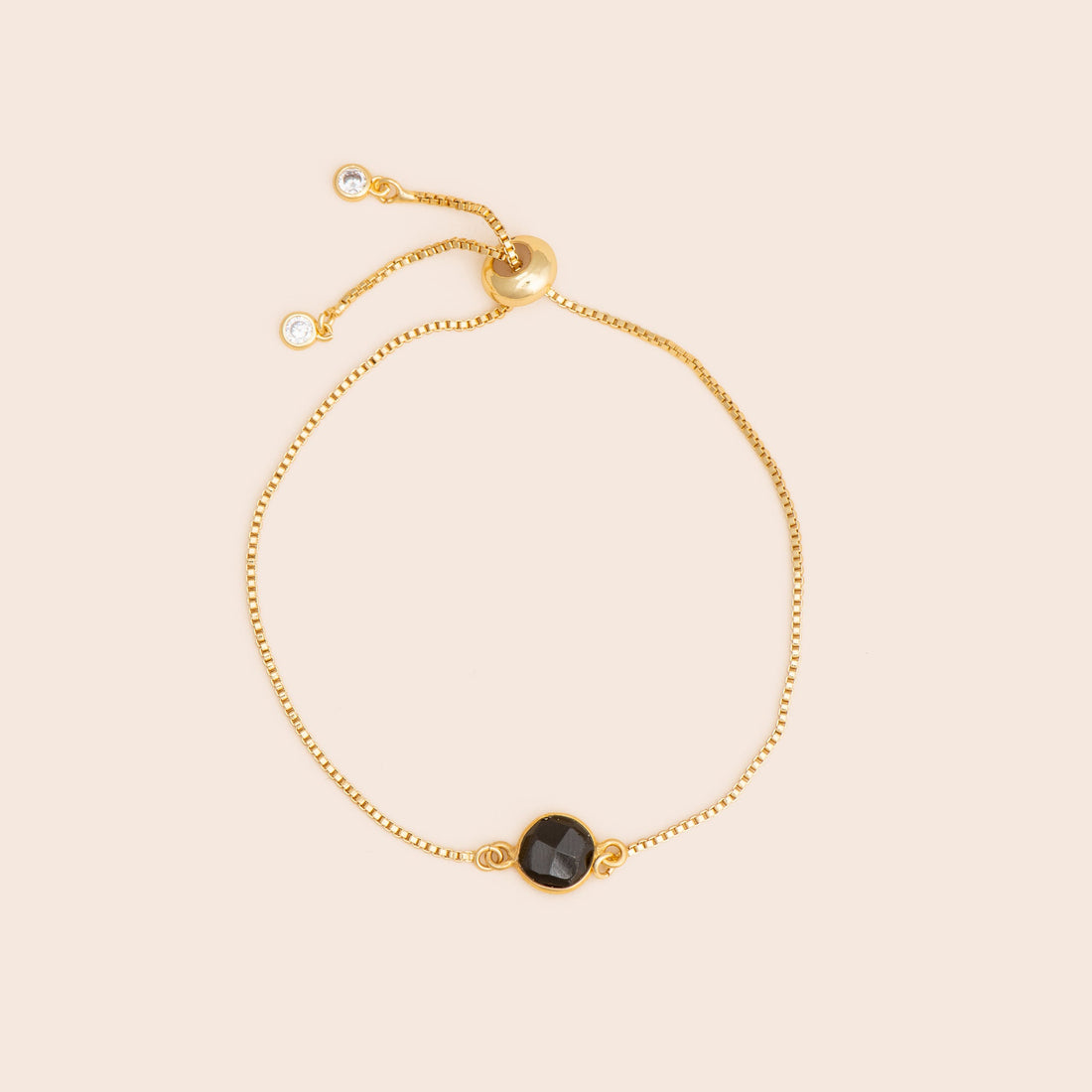 Onyx Gemstone Adjustable Bracelet - Gemlet