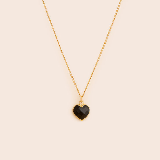 Onyx Heart Necklace - Gemlet