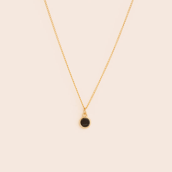 Load image into Gallery viewer, Onyx Round Necklace - Gemlet
