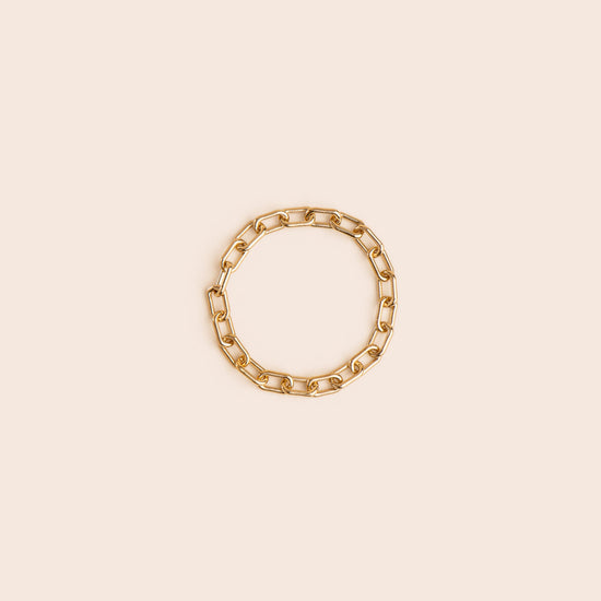 Paper Clip Chain - Gold Filled Stacking Ring - Gemlet
