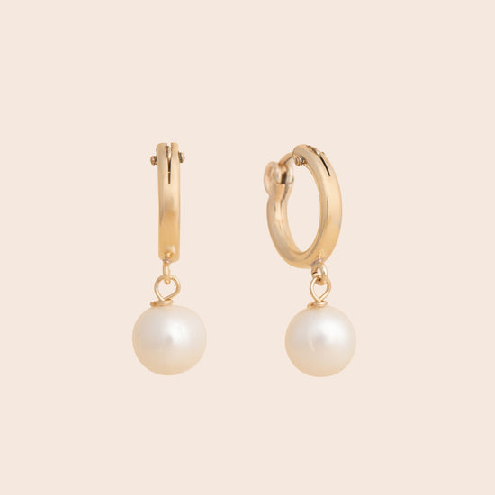 Pearl Mini Hoop Earrings - Gemlet
