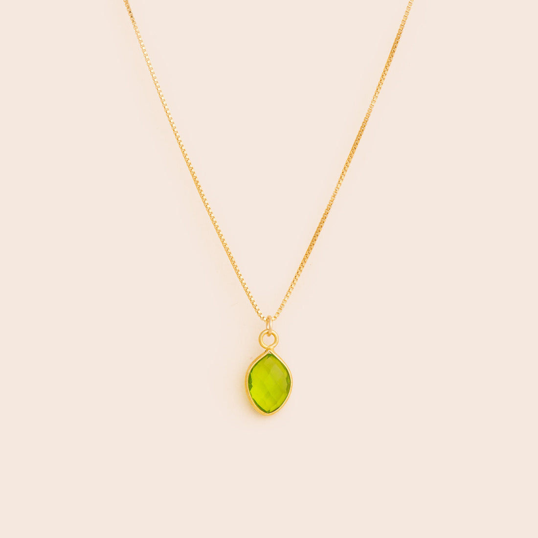 Peridot Marquise Cut Necklace - Gemlet