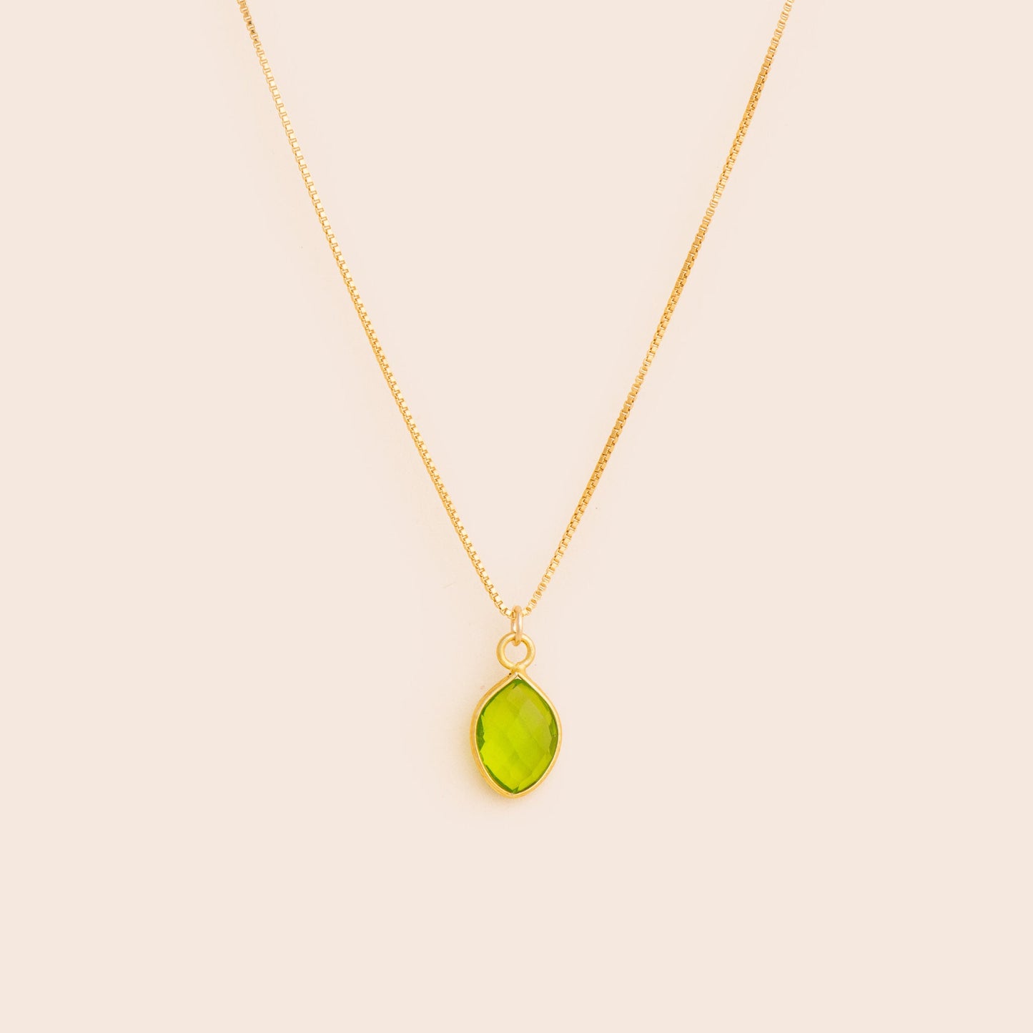 Peridot Marquise Cut Necklace - Gemlet