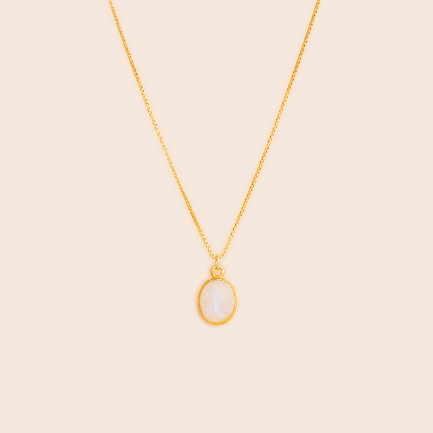 Load image into Gallery viewer, Rainbow Moonstone Oval Necklace - Gemlet
