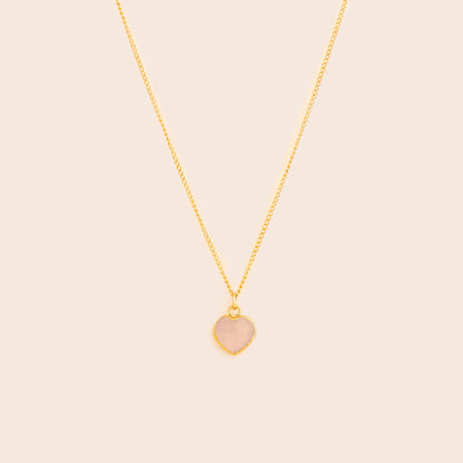 Rose Quartz Heart Necklace - Gemlet