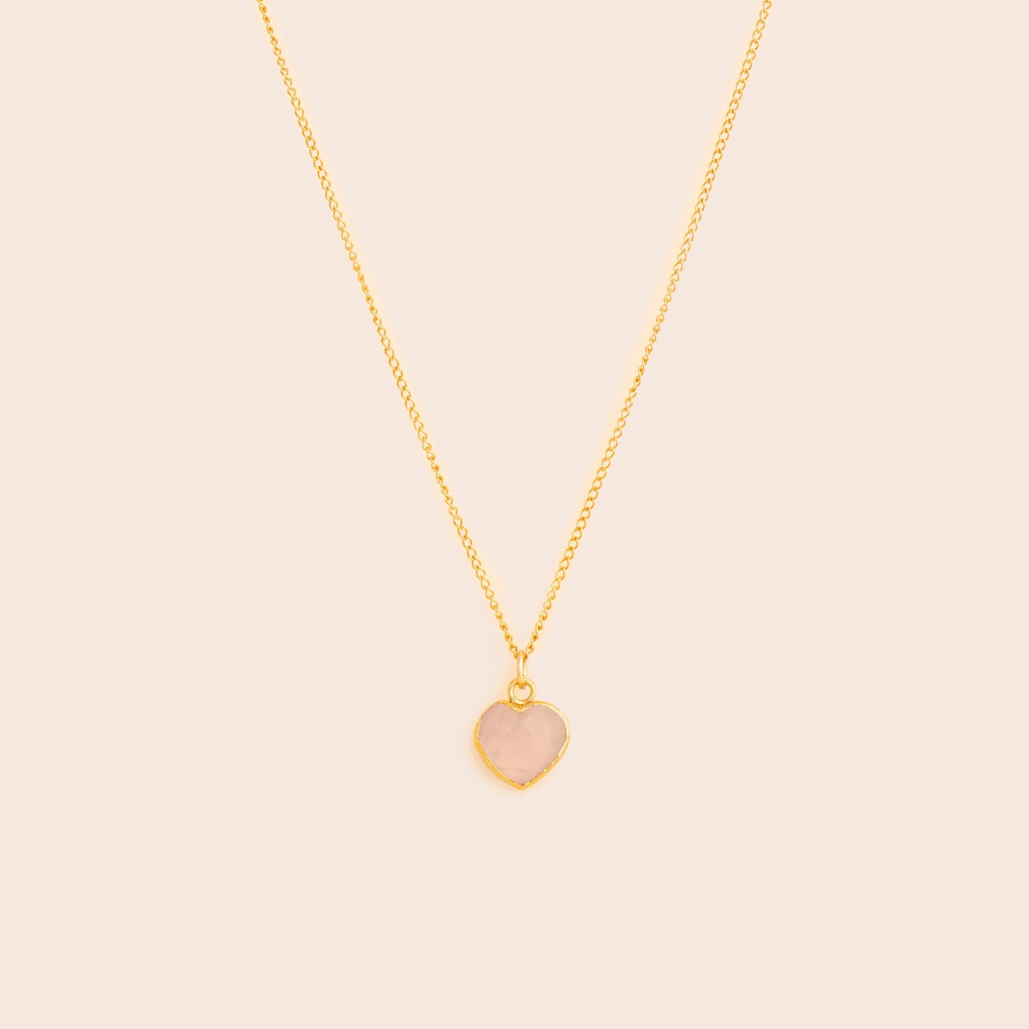 Rose Quartz Heart Necklace - Gemlet