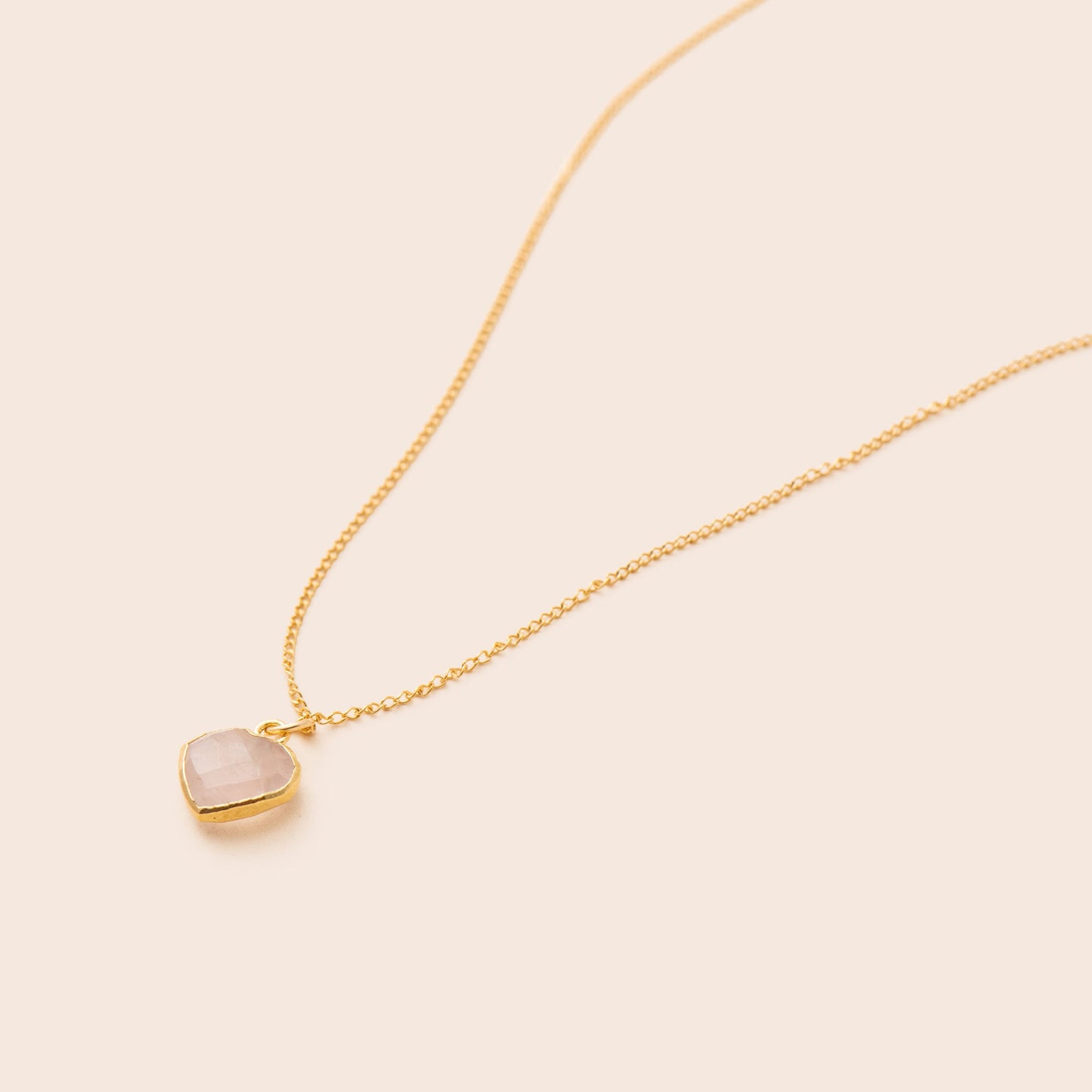 Rose Quartz Heart Necklace - Gemlet