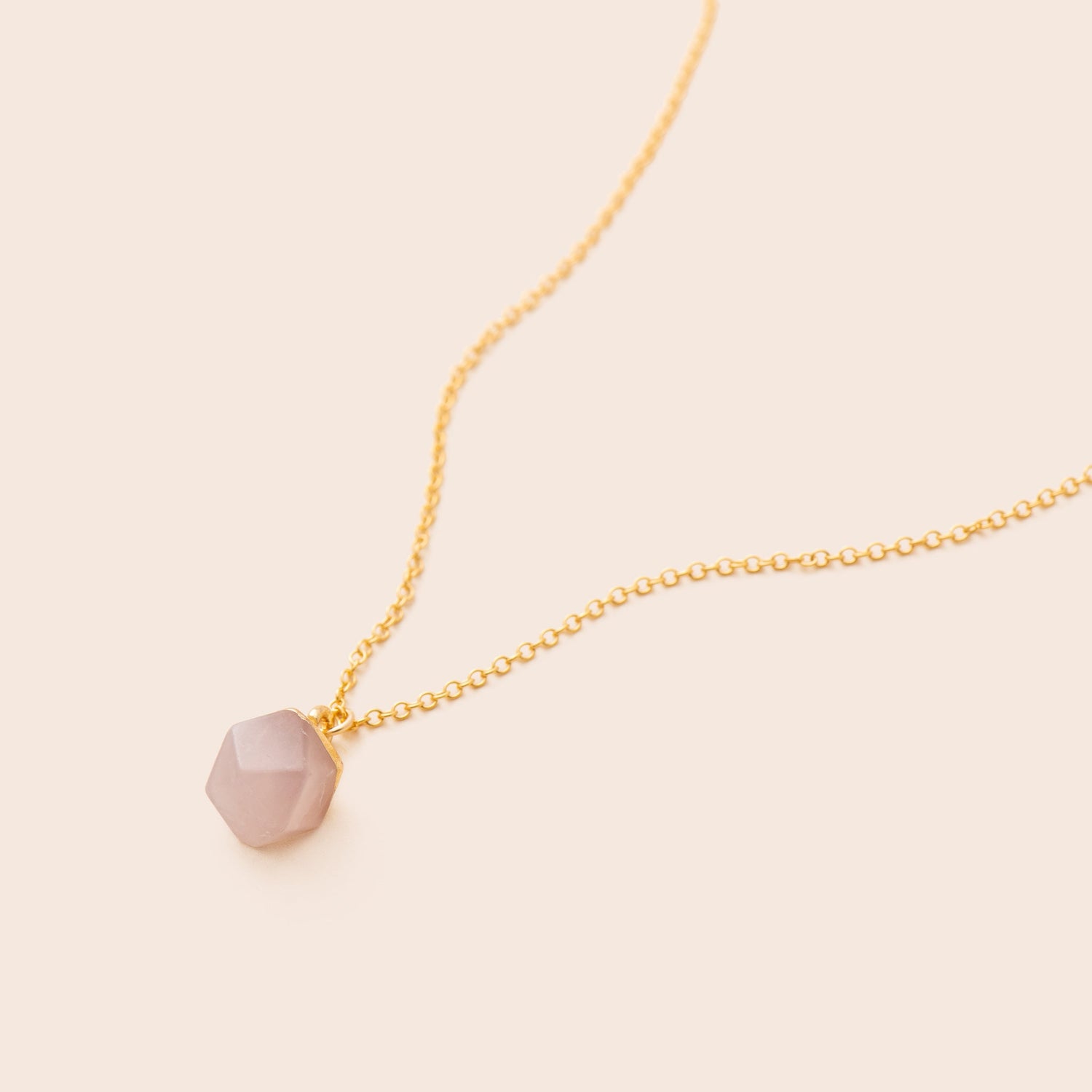 Rose Quartz Nugget Necklace - Gemlet