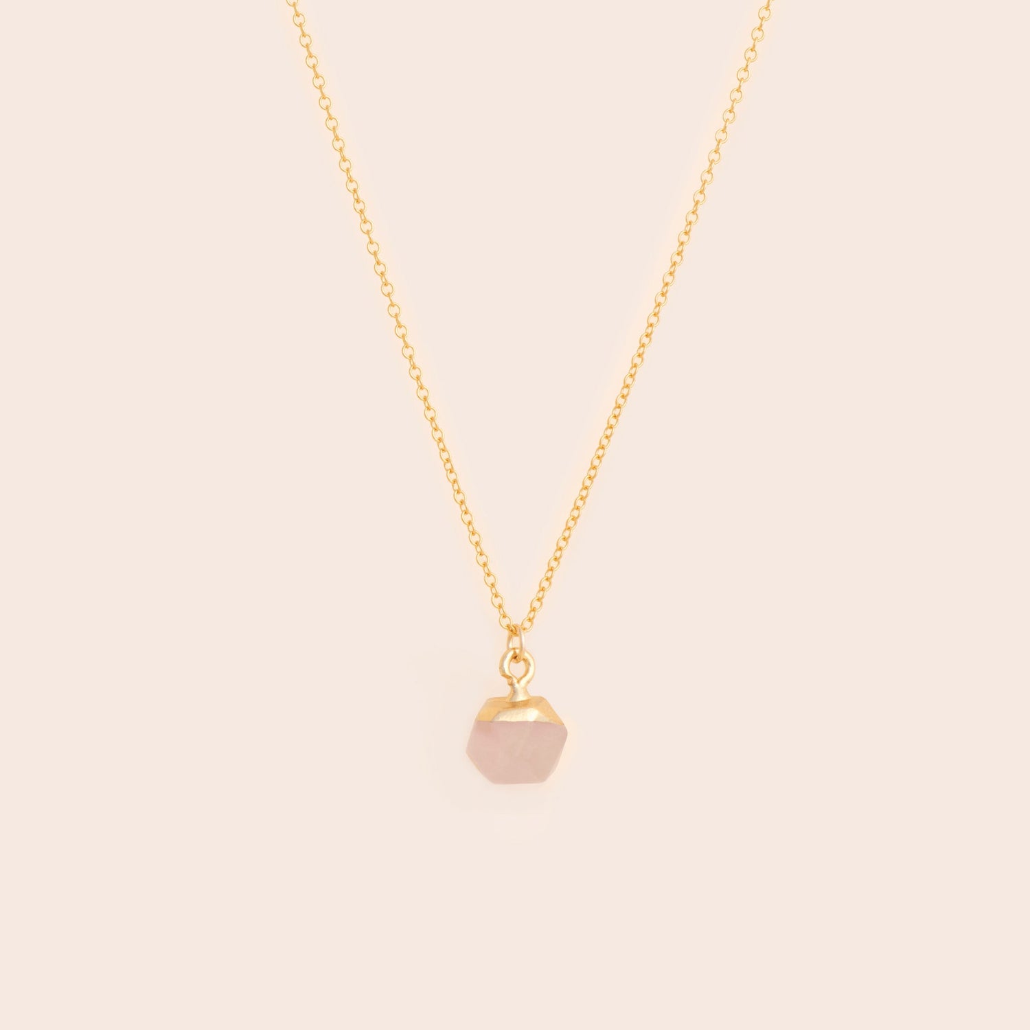 Rose Quartz Nugget Necklace - Gemlet