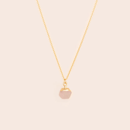 Rose Quartz Nugget Necklace - Gemlet