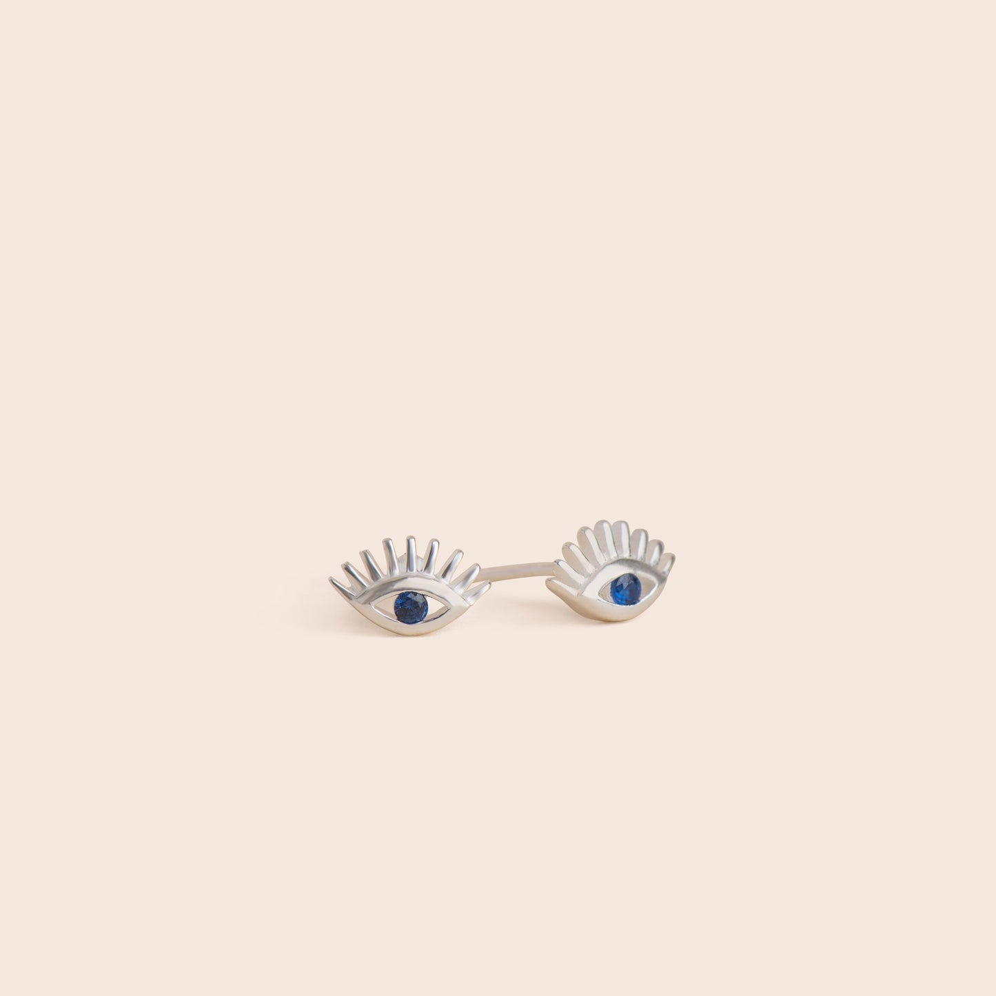 Load image into Gallery viewer, Silver Evil Eye Stud Earrings - Gemlet
