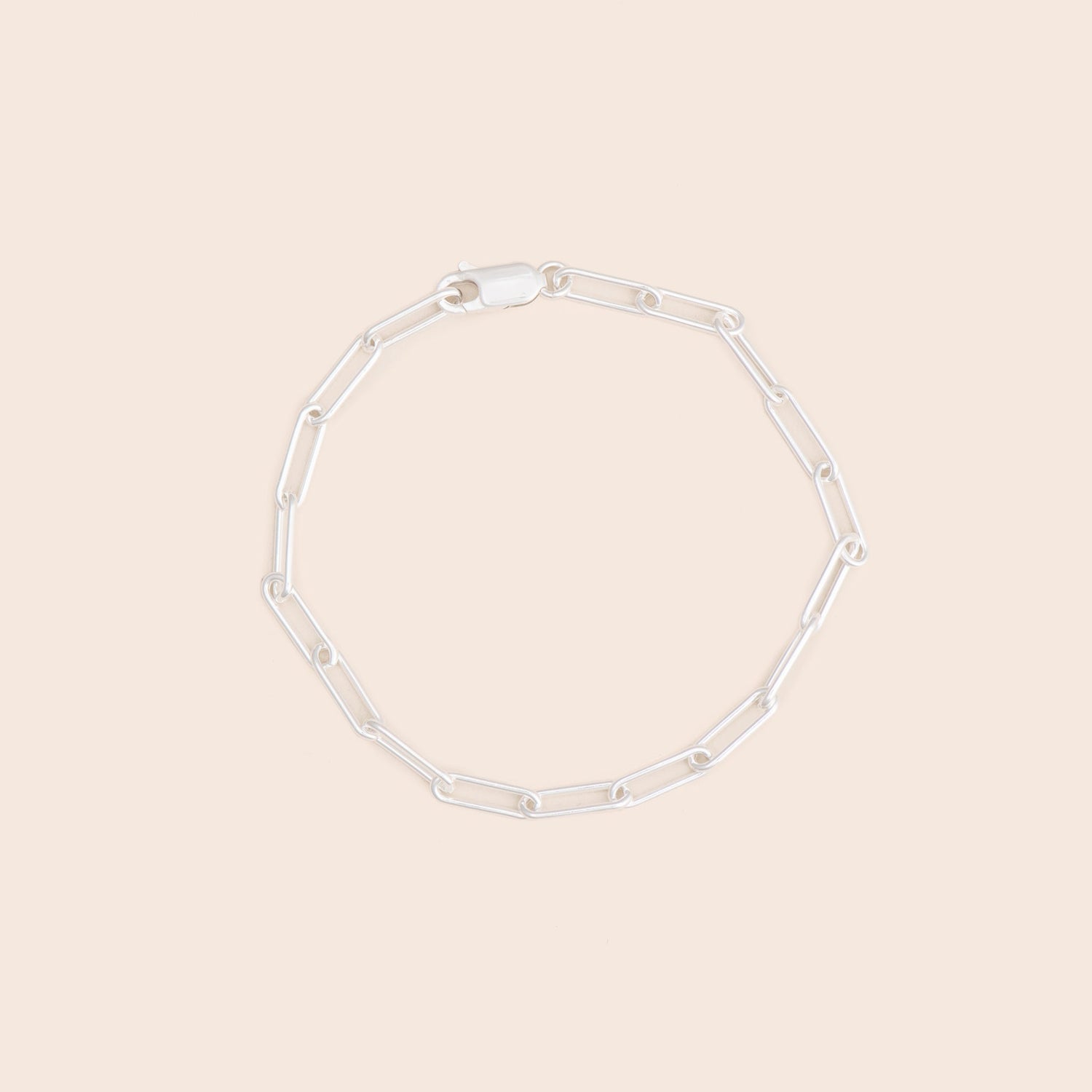 Silver Paper Clip Chain Bracelet - Gemlet