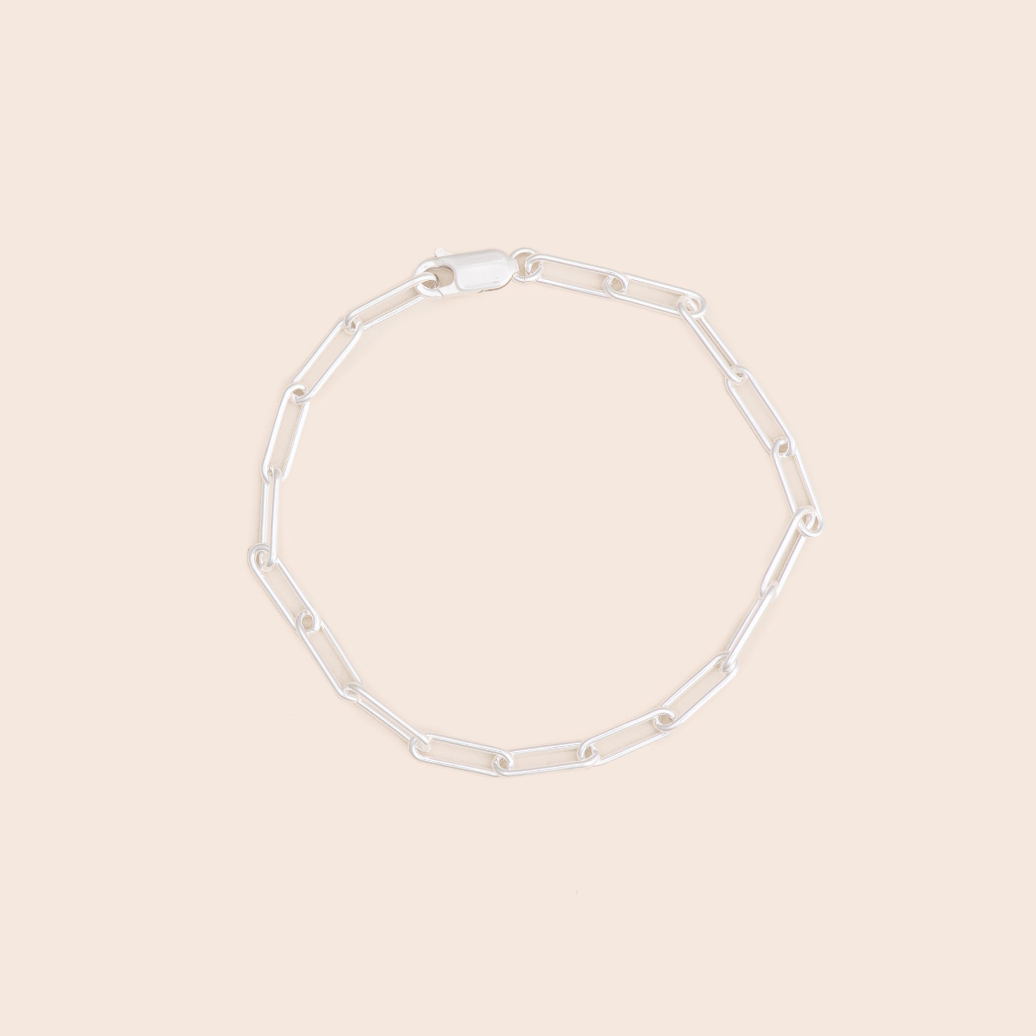 Silver Paper Clip Chain Bracelet - Gemlet