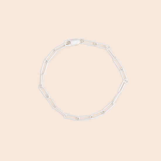 Silver Paper Clip Chain Bracelet - Gemlet