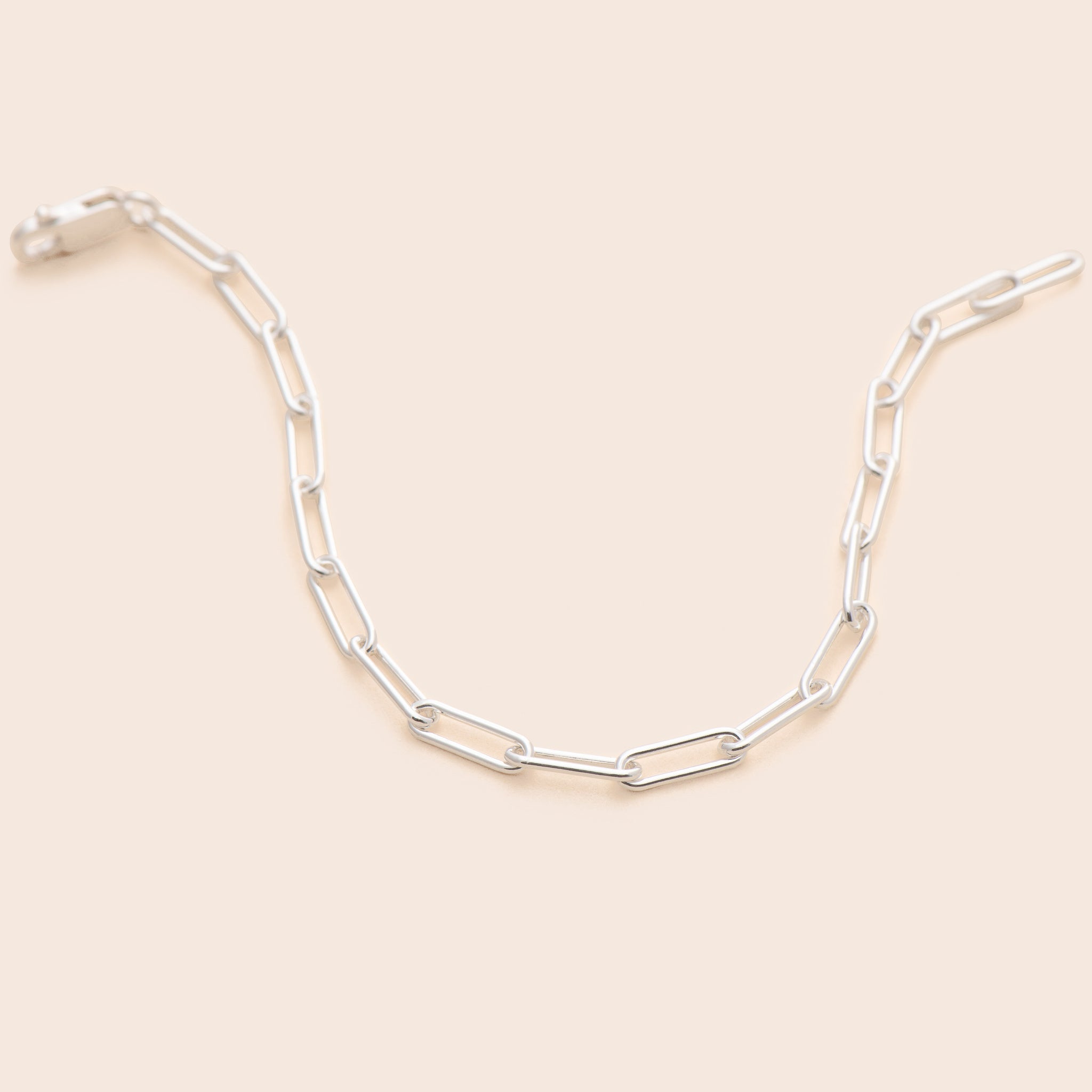 Silver Paper Clip Chain Bracelet - Gemlet