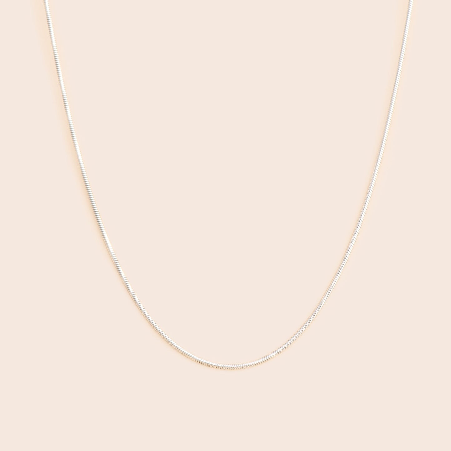 Load image into Gallery viewer, Silver Snake Chain Necklace - Gemlet
