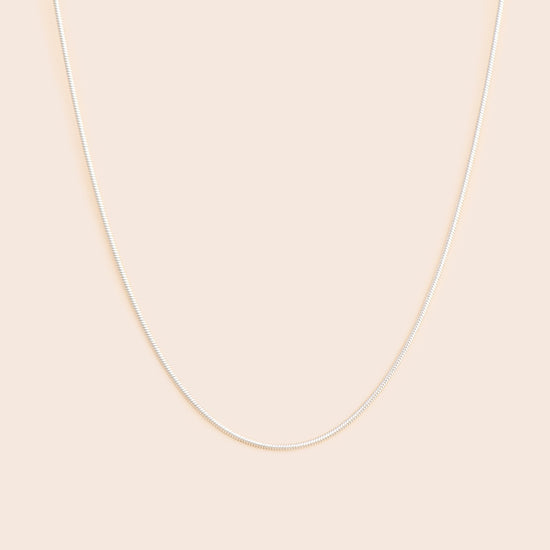Load image into Gallery viewer, Silver Snake Chain Necklace - Gemlet
