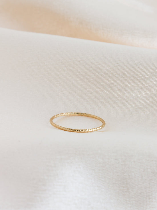 Load image into Gallery viewer, Sparkle Twist - Gold Filled Stacking Ring - Gemlet

