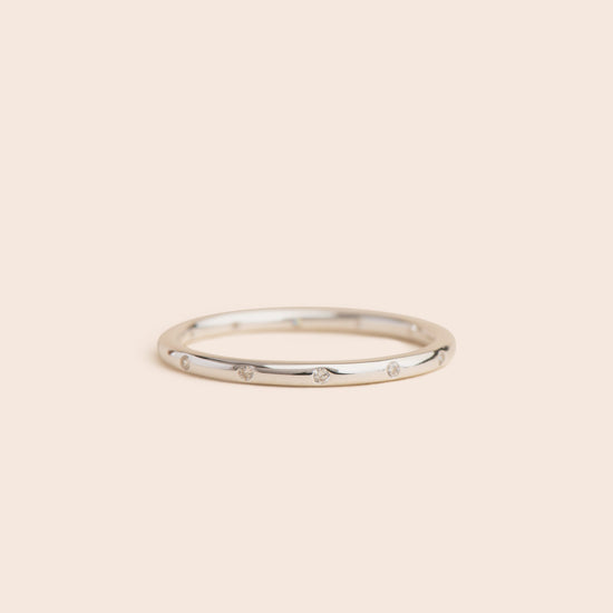 Load image into Gallery viewer, Sparkly CZ band - Sterling Silver Stacking Ring - Gemlet
