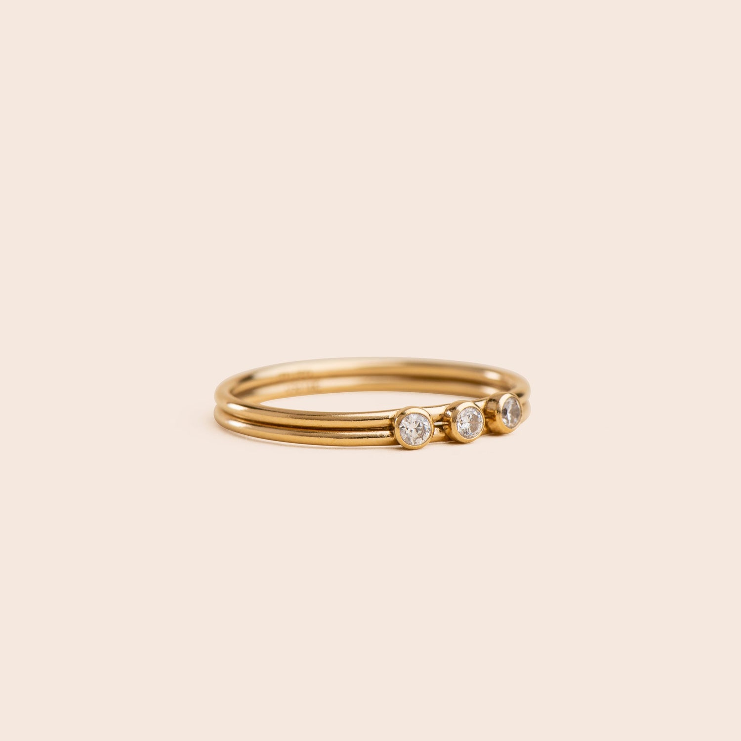 Three Stars - Gold Filled Stacking Ring - Gemlet