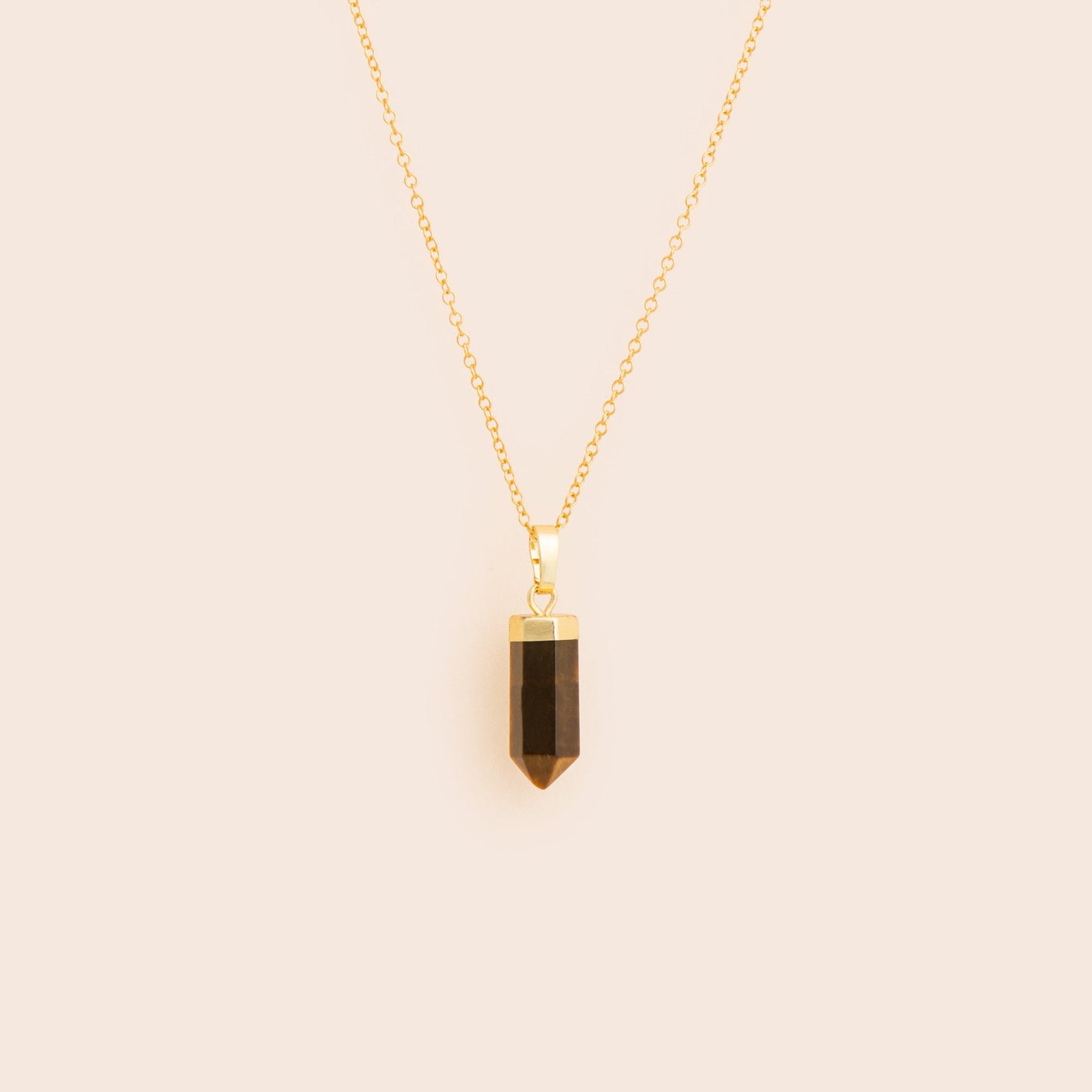Load image into Gallery viewer, Tiger&amp;#39;s Eye Point Necklace - Gemlet
